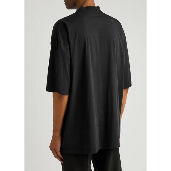 BALENCIAGA Oversized Baggy Distressed Printed Tee Free Styling Tips Hotline NWT - Picture 3 of 11